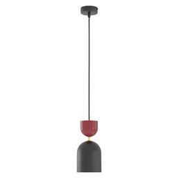 Lampa Wisząca GAUDI 1 Czarny/Burgundowy