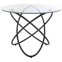 Stół Okrągły ORBIT fi100 Transparentny/Czarny