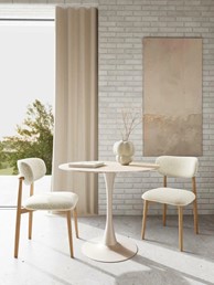 Stół MALTA fi90 Brązowy/Beżowy