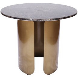 Stolik MODIG M81 fi60 Złoty/Brązowy