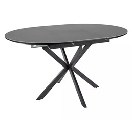 Stół Rozkładany GASTON Ceramic 100 (100-135)x75 Szary/Czarny Mat