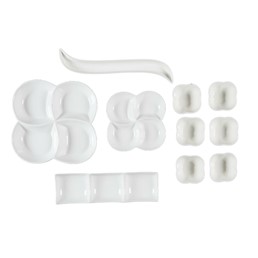 Zestaw 10 Naczyń do Serwowania Przystawek Biały