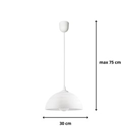 Lampa Wisząca MARGARET B Biały/Srebrny