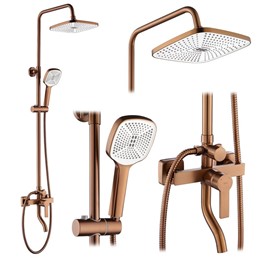 Zestaw Natryskowy ARGUS Miedź Szczotkowany