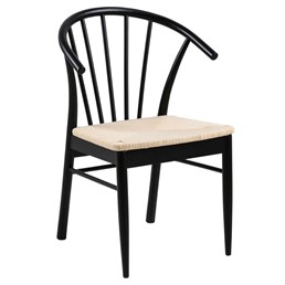 Krzesło CASSANDRA Czarny/Naturalny