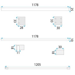 Zestaw Montażowy FLEXI Złoty Szczotkowany