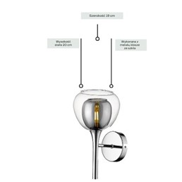 Kinkiet ASTON Chromowany