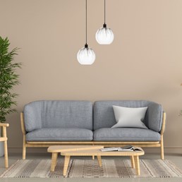 Lampa Wisząca SALIN 1A Czarny/Biały