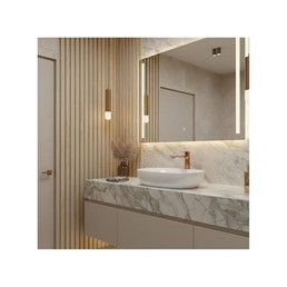 Bateria Umywalkowa Wysoka DROP Miedź Szczotkowany