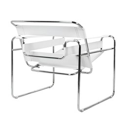 Fotel IVAN Biały/Chrom