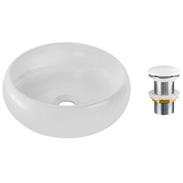 Zestaw Umywalkowy z Korkiem Click-Clack WIKI Biały