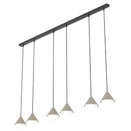 Lampa Wisząca GIRO 6 PREM Czarny/Beżowy