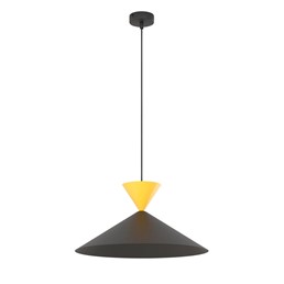 Lampa Wisząca RALF 1M Czarny/Pomarańczowy