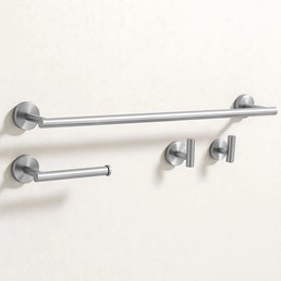 Komplet Wieszaków Łazienkowych ARI Nikiel Szczotkowany