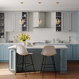 Lampa Wisząca GRAND K-5410 Złoty/Bursztynowy