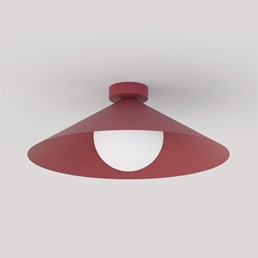 Lampa Sufitowa MONO 1M Burgundowy/Opal