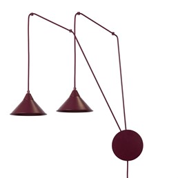 Lampa Wisząca ABRAMO 2 Burgundowy