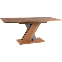 Stól Rozkładany EXEL (140-180)x85 Srebrny/Dąb Wotan