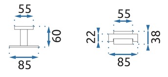 Wieszak Łazienkowy Podwójny OSTE 03 Czarny