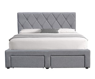 Łóżko BETINA z Szufladami 140x200 cm Popielaty