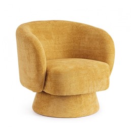 Fotel Obrotowy JULIENNE Żółty
