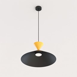 Lampa Wisząca RALF 1M Czarny/Pomarańczowy