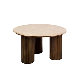 Stolik Kawowy RAGNO Fi68cm Brązowy/Beżowy