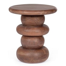 Stolik Kawowy LOPEZ Fi40cm Brązowy