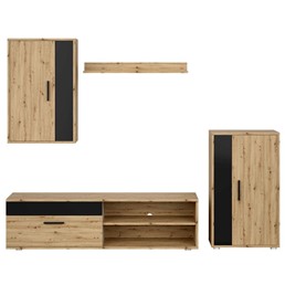 Zestaw Mebli BENSON Dąb Artisan/Czarny
