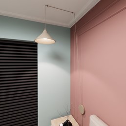 Lampa Wisząca ABRAMO 1 Beżowy