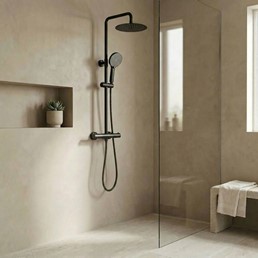 Zestaw Natryskowy z Termostatem LUNGO Czarny