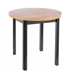 Stół ADAM fi80 Dąb Artisan/Czarny Mat