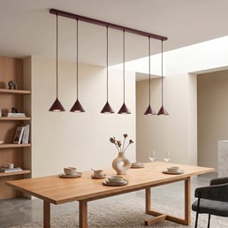 Lampa Wisząca ELIT 6 Burgundowy