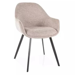 Krzesło VINTO Brego Jasny Beżowy/Czarny Mat