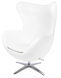 Fotel EGG Szeroki PU Biały