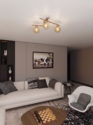Lampa Sufitowa SMART 3 Beżowy/Miodowy