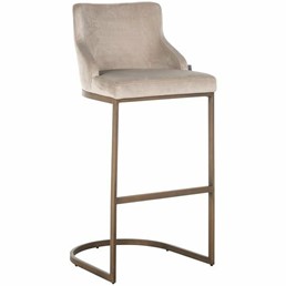 Krzesło Barowe BOLTON 76 Złoty/Khaki