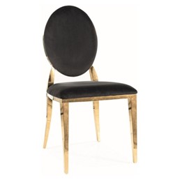 Krzesło KING Velvet Złoty/Czarny Bluvel 19