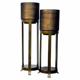 Świecznik MIONE L Brązowy