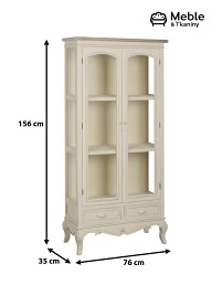 Witryna Rimini 09 35x76x156 Kremowy