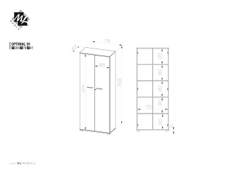 Szafa OPTIMAL 01 Sonoma