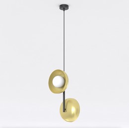 Lampa Wisząca VANILA 2 Czarny/Złoty