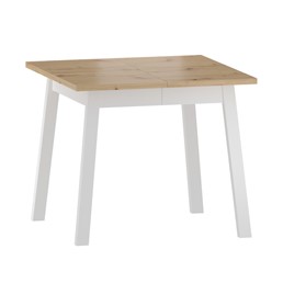 Stół Rozkładany ST14-FX (90-125)x90 Dąb Artisan/Biały