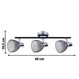 Listwa RONI 3 Czarny/Chrom