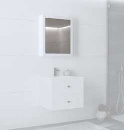 Szafka Lustrzana TORETO 1D Biała