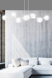 Lampa Wisząca ROSSI 8 Biały/Transparentny