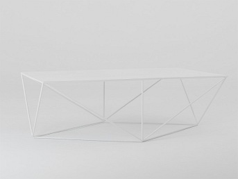 Stół Kawowy Daryl Metal 140x80 Biały