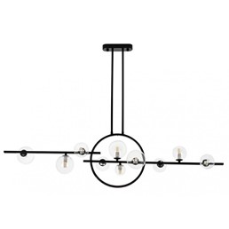 Lampa Wisząca ALURE LINE TWIN 120 Czarny/Transparentny