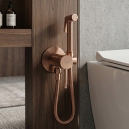 Bateria Bidetowa LUNGO LOOP DIAMOND Miedź Szczotkowana