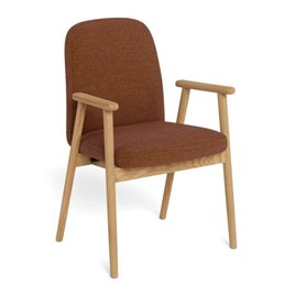 Krzesło CALVIN Terracotta/Dąb Bielony